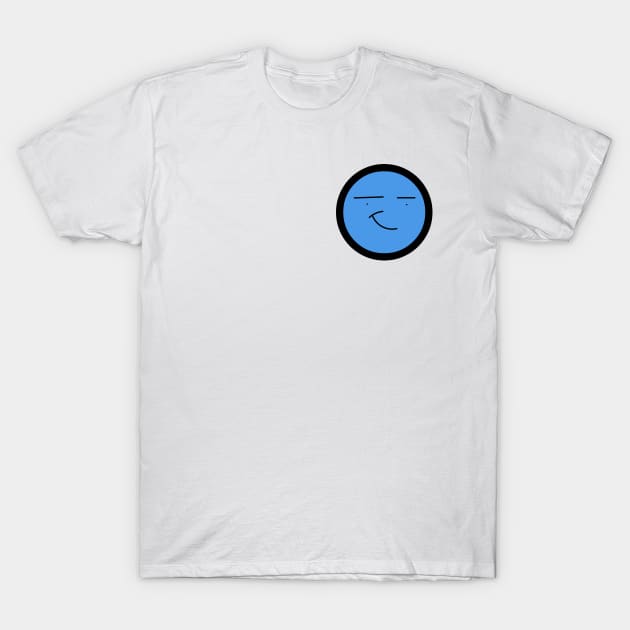 Blue Smirk Face T-Shirt by Invingos